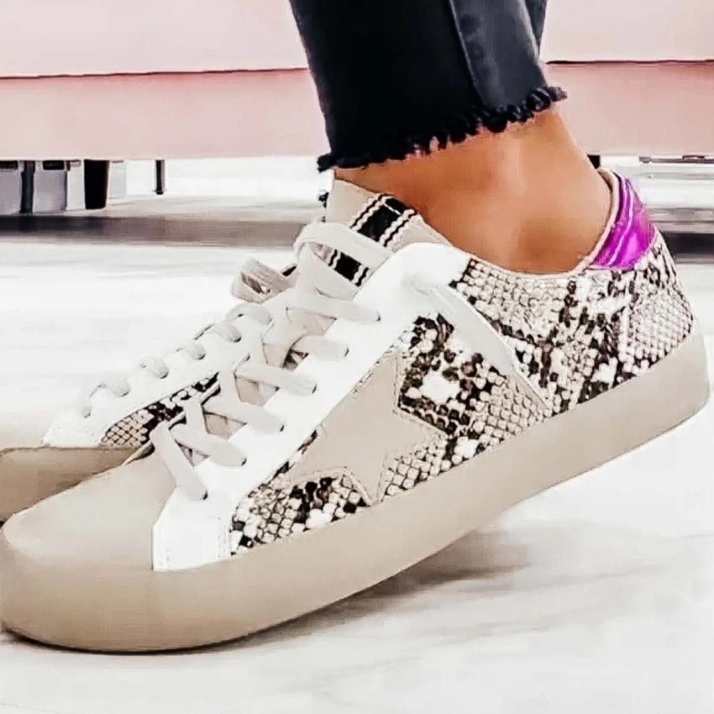 Shu Shop Paloma Snake Print Sneakers 6.5